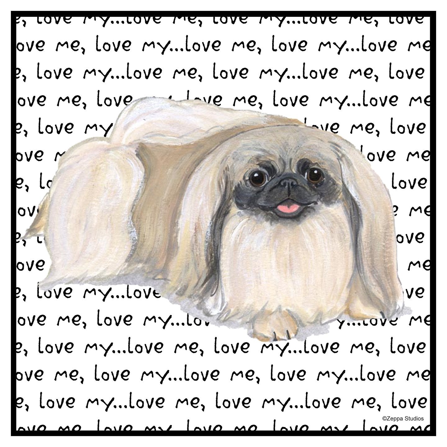 Pekingese Love Text - Women's Fitted T-Shirt