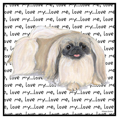 Pekingese Love Text - Women's Fitted T-Shirt