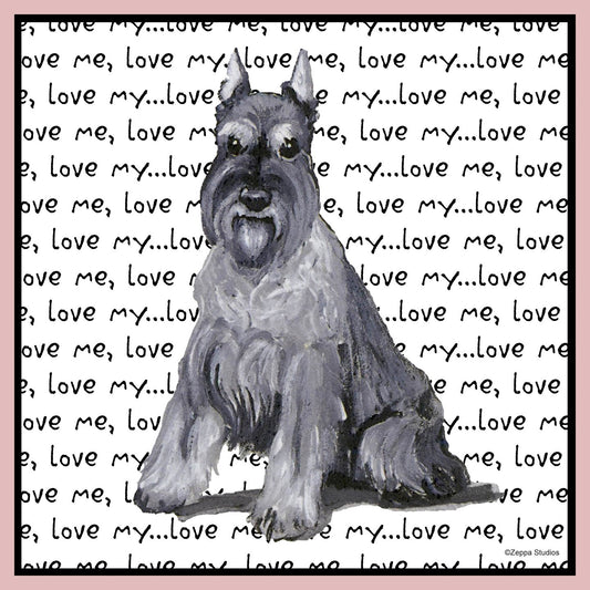 Schnauzer Love Text - Women's Fitted T-Shirt