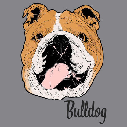 Bulldog Headshot - Adult Unisex Long Sleeve T-Shirt