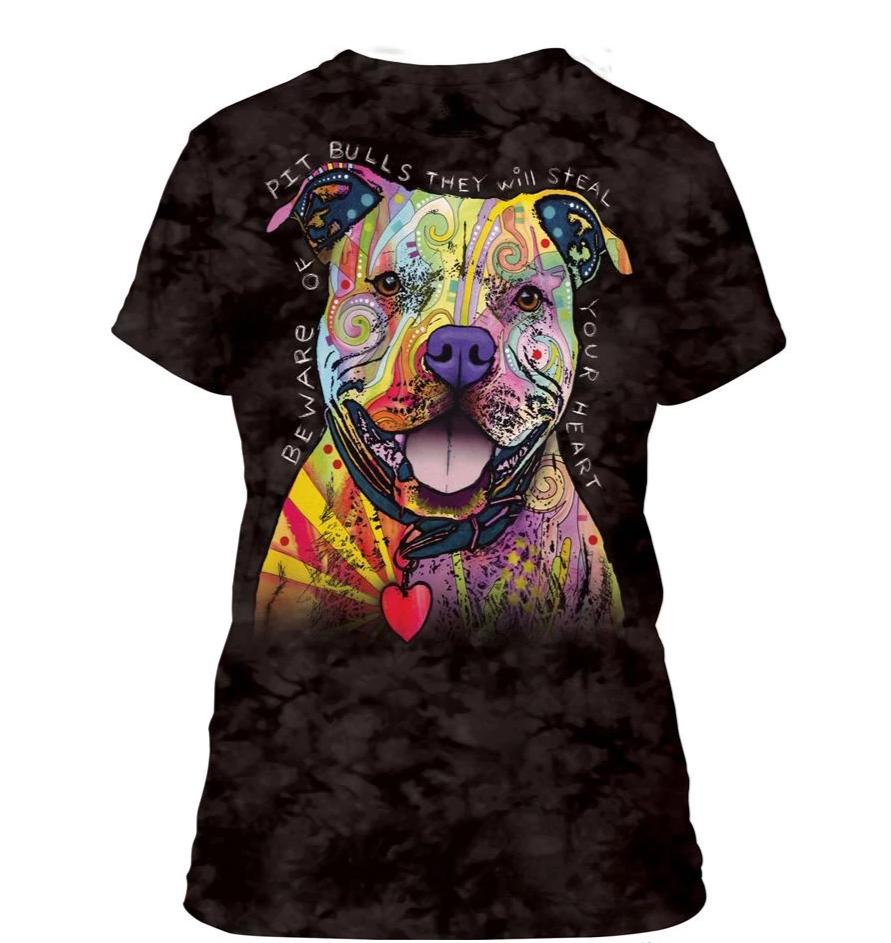 The Mountain Beware Of Pit Bulls - Women's Fitted T-Shirt