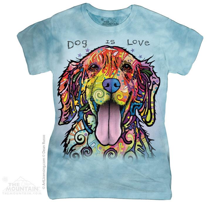 Dog Is Love - The Mountain - Women's Fitted 3D Dog T-Shirt