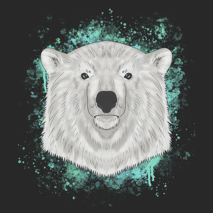 Polar Bear Blue Illustration - Adult Adjustable Face Mask