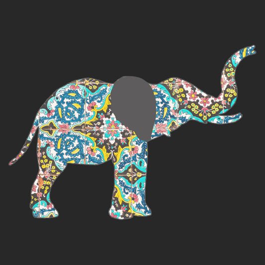 Elephant Mosaic - Adult Adjustable Face Mask