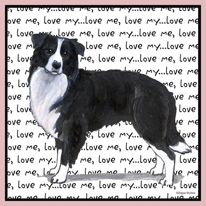 Border Collie Love Text - Women's Fitted T-Shirt