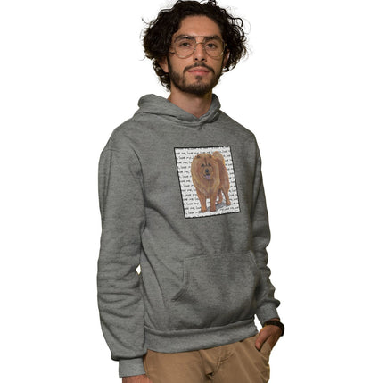 Animal Pride - Chow Chow Love Text - Adult Unisex Hoodie Sweatshirt