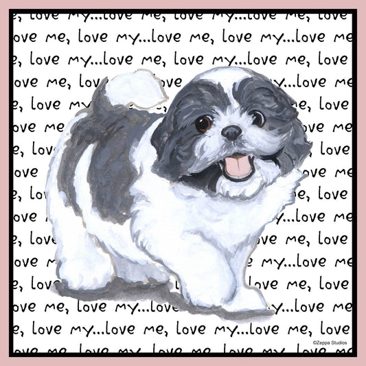 Shih Tzu Love Text - Women's Fitted T-Shirt