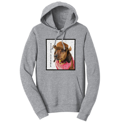 Rodeo Dachshund - Adult Unisex Hoodie Sweatshirt