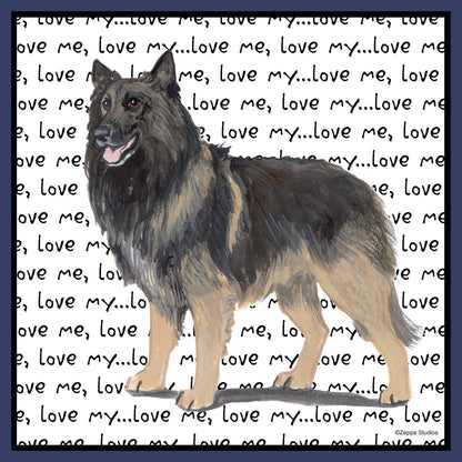 Belgian Tervuren Love Text - Adult Unisex T-Shirt