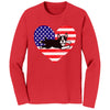 USA Flag Boston Terrier Puppy - Adult Unisex Long Sleeve T-Shirt