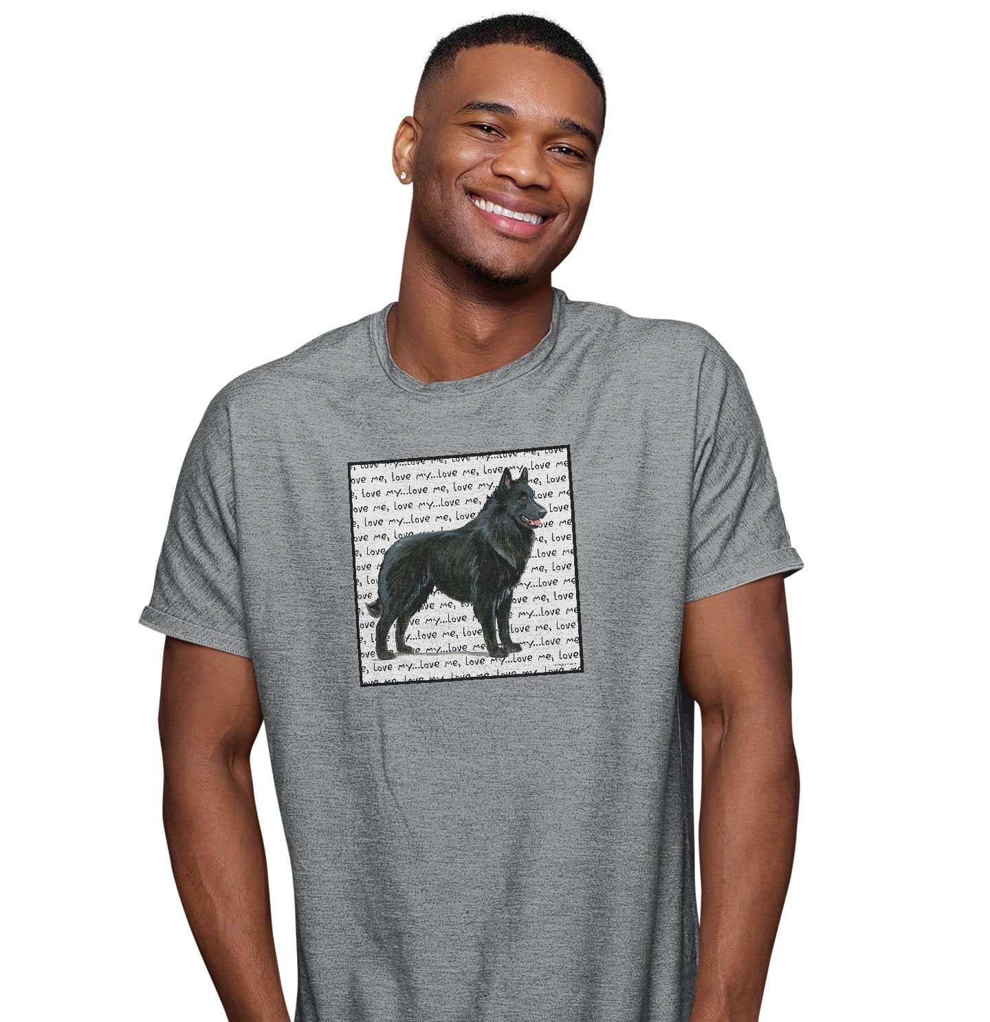 Belgian Shepherd Love Text - Adult Unisex T-Shirt