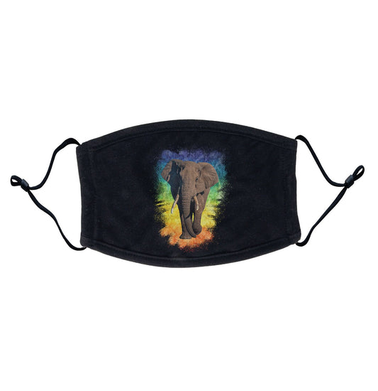 Elephant Rainbow - Adult Adjustable Face Mask