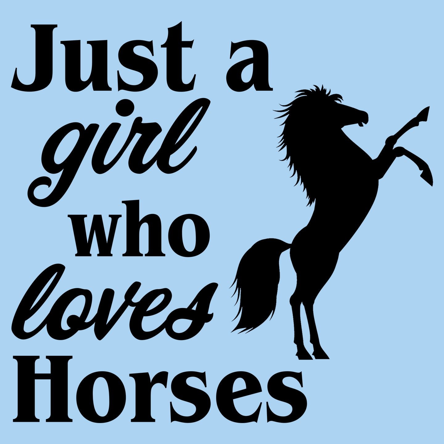 Just A Girl Who Loves Horses Silhouette - Kids' Unisex T-Shirt