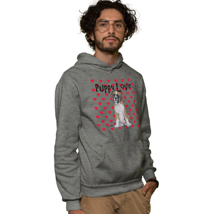 Animal Pride - Boxer Puppy Love - Adult Unisex Hoodie Sweatshirt