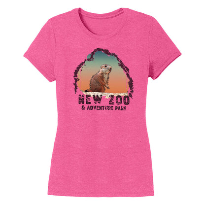 NEW Zoo Prairie Dog Sunset - Women's Tri-Blend T-Shirt