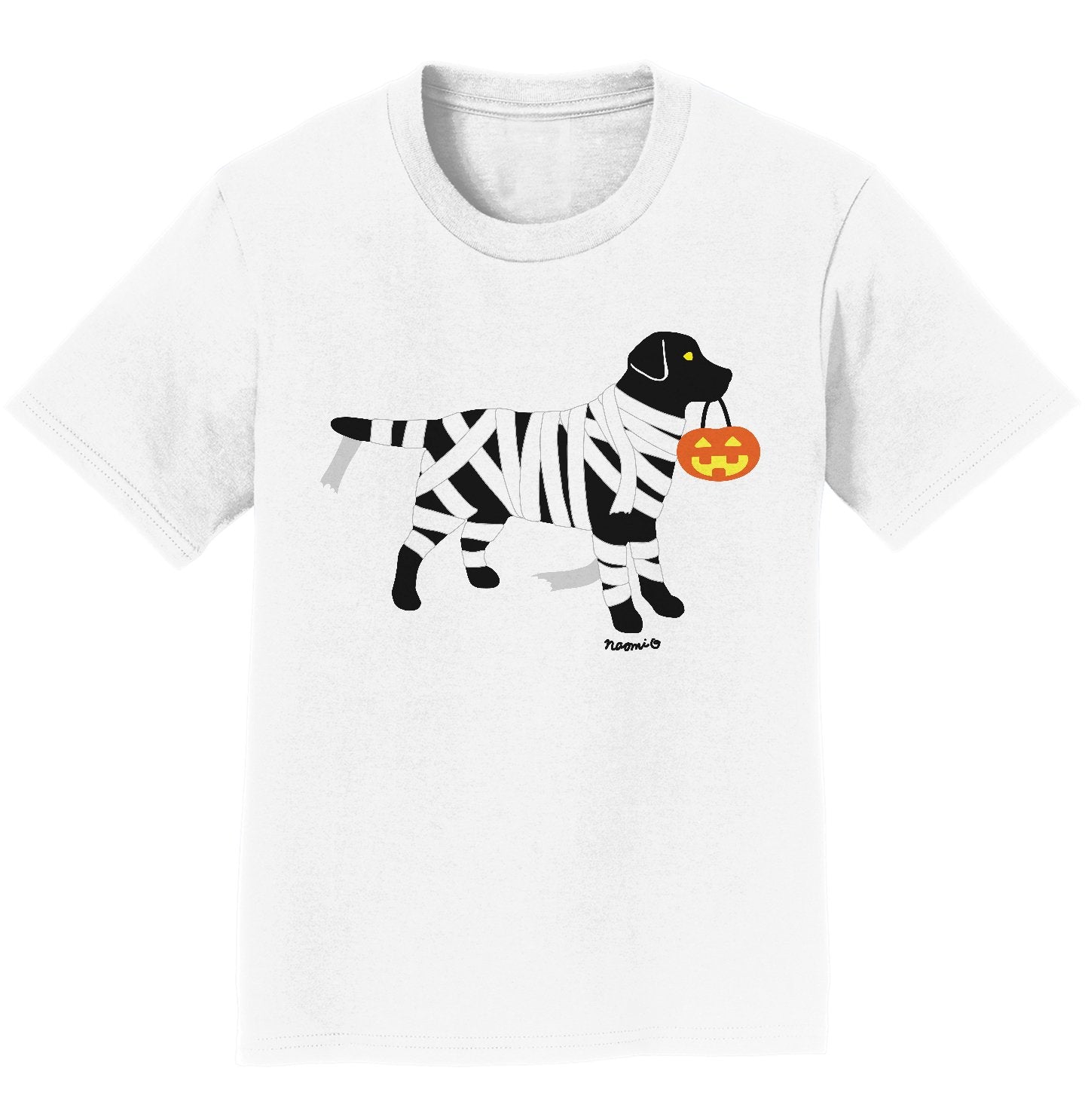Black Lab Mummy Trick or Treater - Halloween - Kids' Unisex T-Shirt