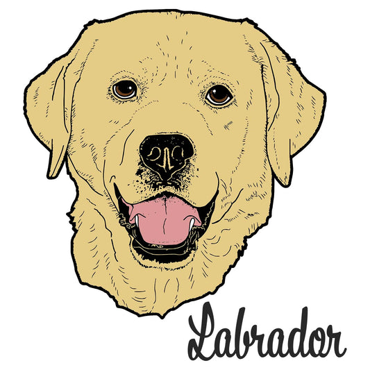 Yellow Labrador Headshot - Adult Unisex Hoodie Sweatshirt