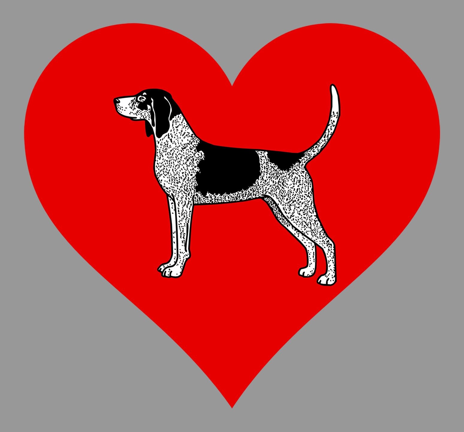 Bluetick Coonhound on Heart Left Chest - Women's Full-Zip Hoodie Sweatshirt
