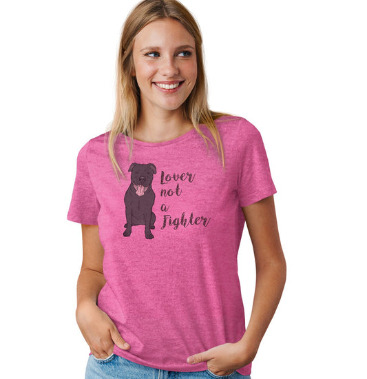 Animal Pride - Black Pit Bull Lover Not Fighter - Women's Tri-Blend T-Shirt