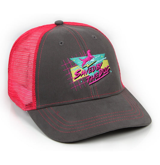 Animal Pride - Saved By the Dog (Neon Pink Mesh Back) - Neon Mesh Back Hat