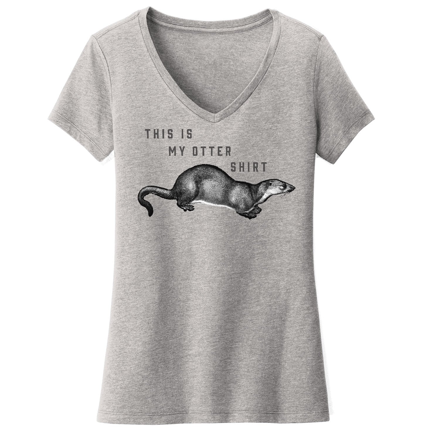Animal Pride - My Otter Shirt - Women's V-Neck T-Shirt