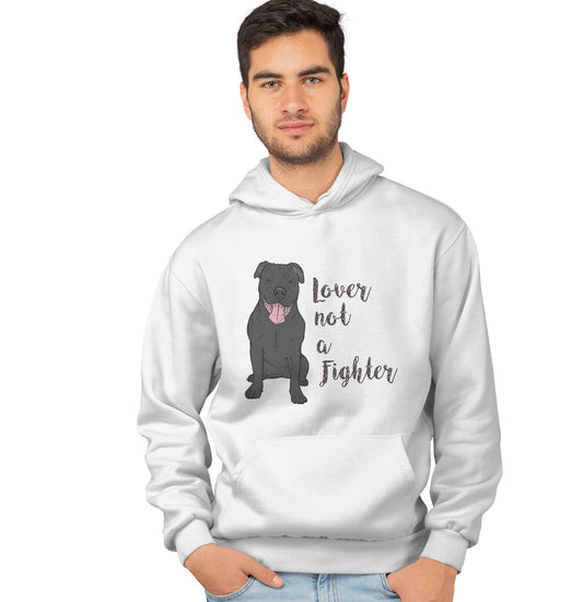 Animal Pride - Black Pit Bull Lover Not Fighter - Adult Unisex Hoodie Sweatshirt