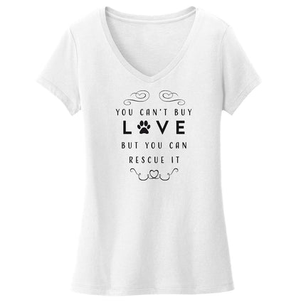 Animal Pride - Can Rescue Love - Women's V-Neck T-Shirt