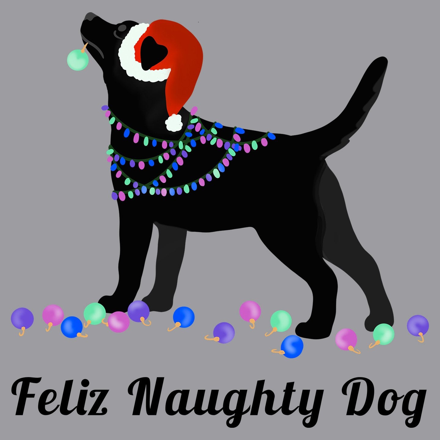 Feliz Naughty Dog Black Lab - Kids' Unisex Hoodie Sweatshirt