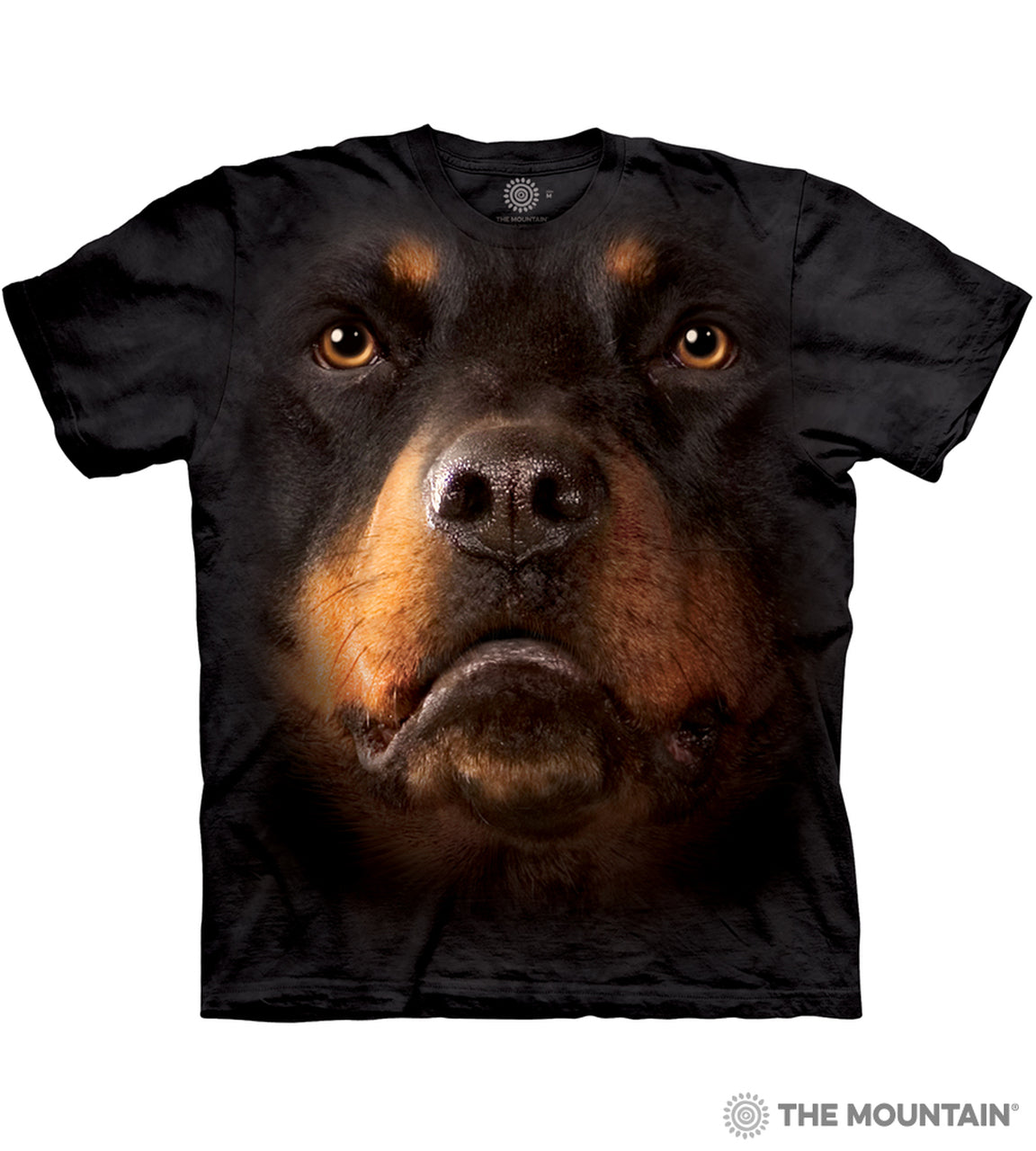 Rottweiler Face - The Mountain - 3D Dog T-Shirt