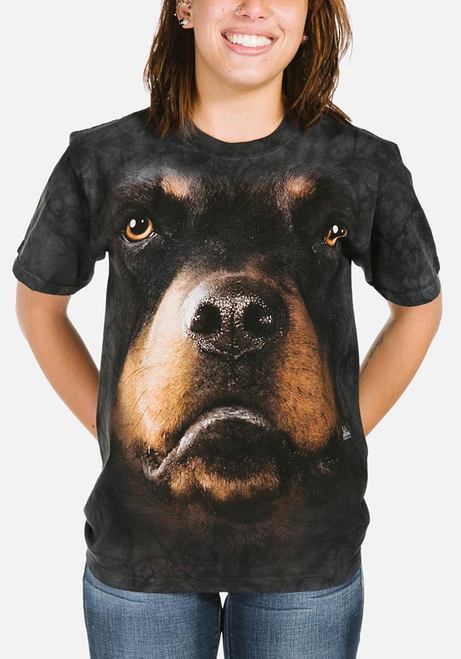 Rottweiler Face - Adult Unisex T-Shirt