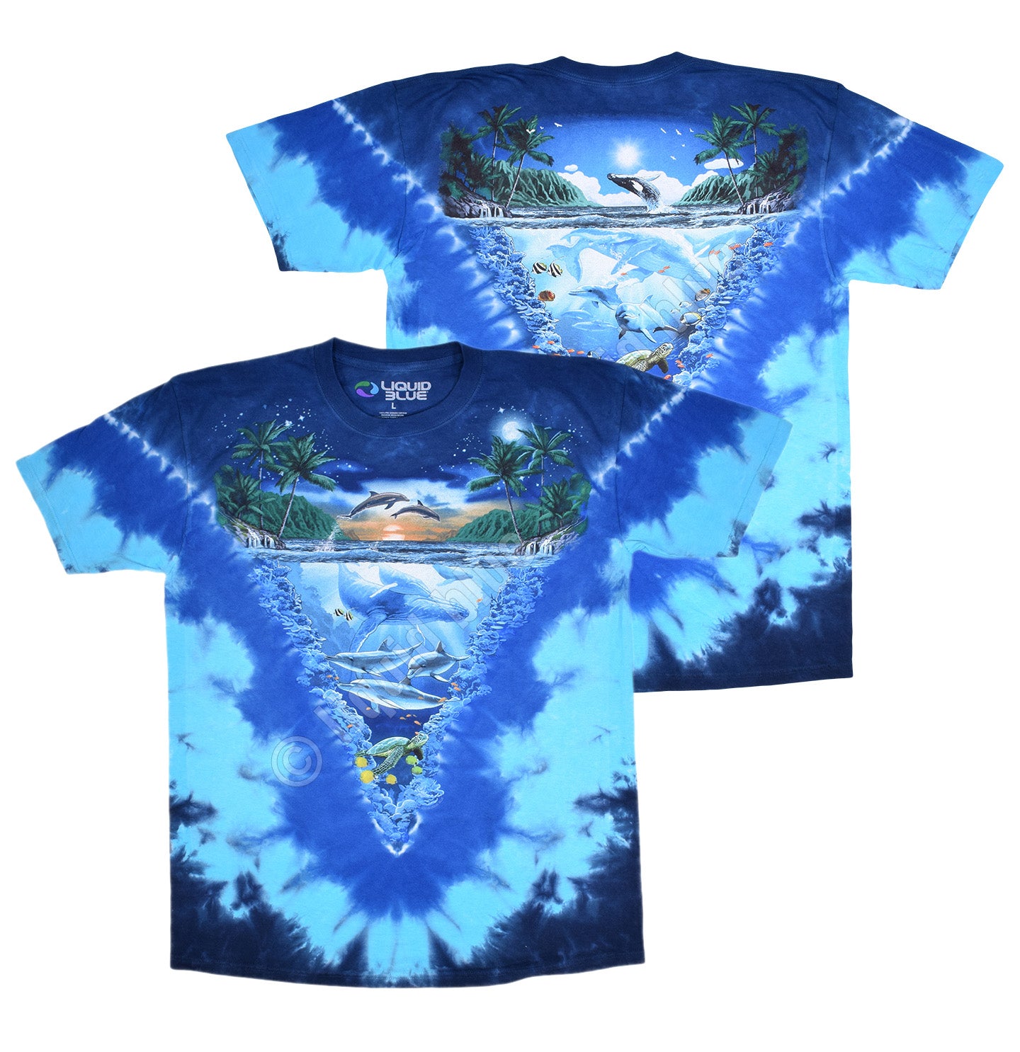 Liquid Blue - Night Time Dive - Adult Unisex T-Shirt
