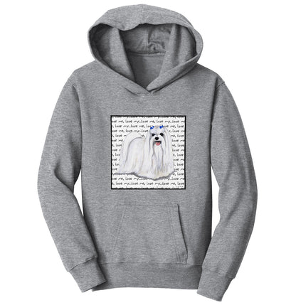 Maltese Love Text - Kids' Unisex Hoodie Sweatshirt