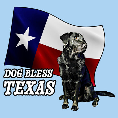 Dog Bless Texas Flag Lab - Adult Unisex T-Shirt