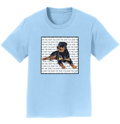 Rottweiler Love Text - Kids' Unisex T-Shirt