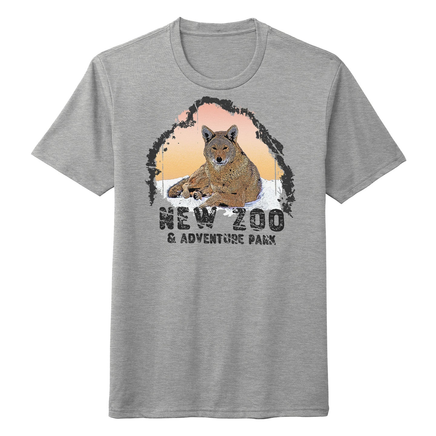 NEW Zoo & Adventure Park - NEW Zoo Red Wolf Sunset - Adult Tri-Blend T-Shirt