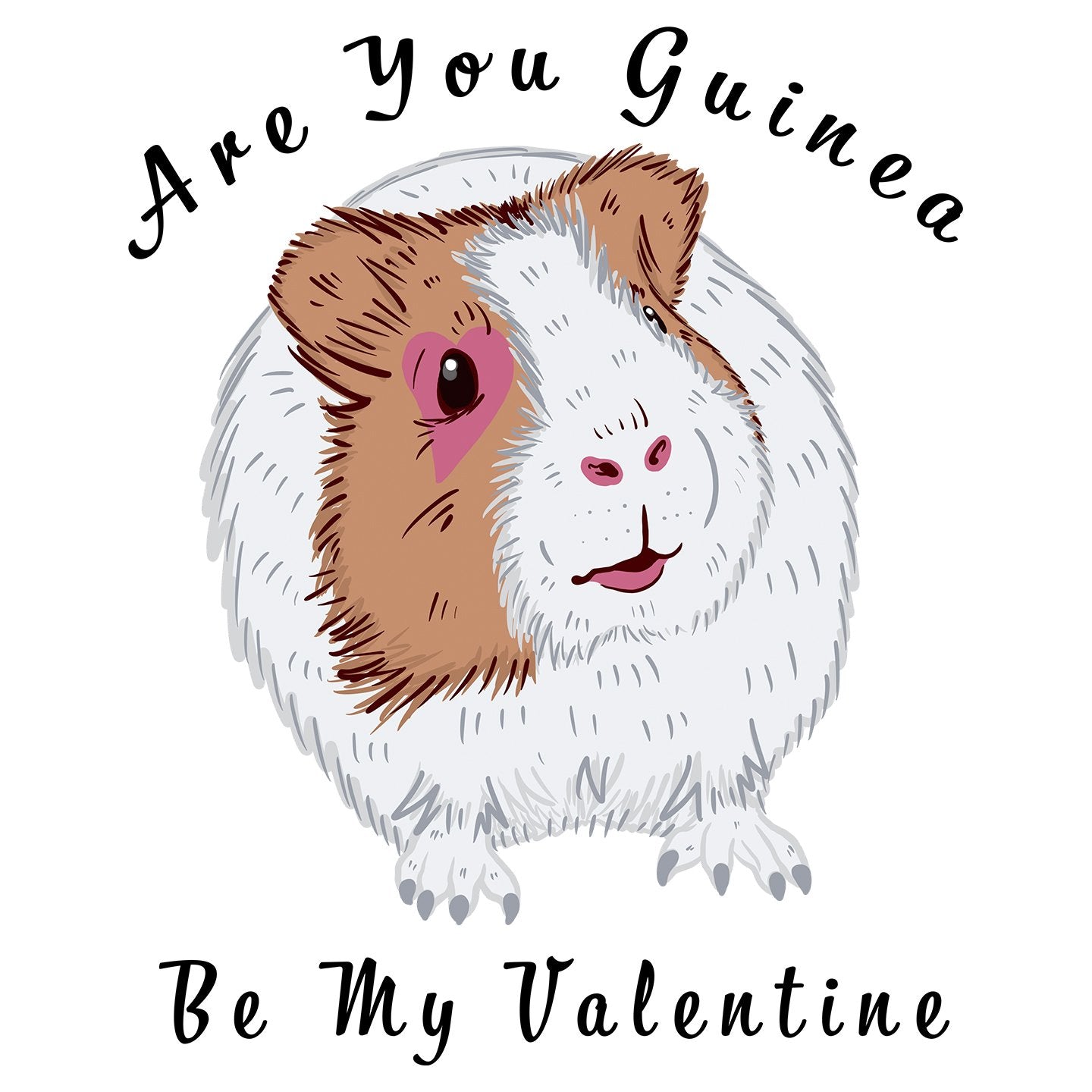 Guinea Be My Valentine - Women's V-Neck T-Shirt