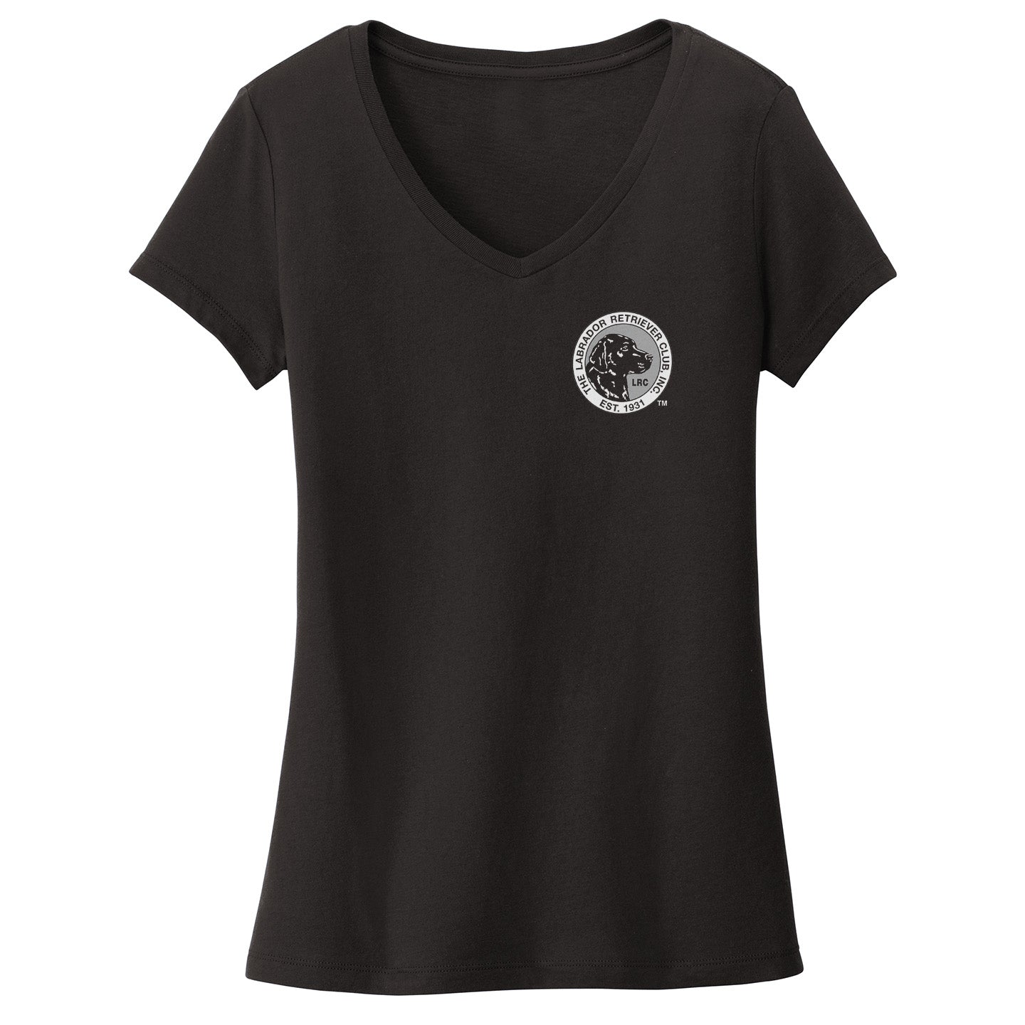 LRC Left Chest Black & White Logo - Women's V-Neck T-Shirt