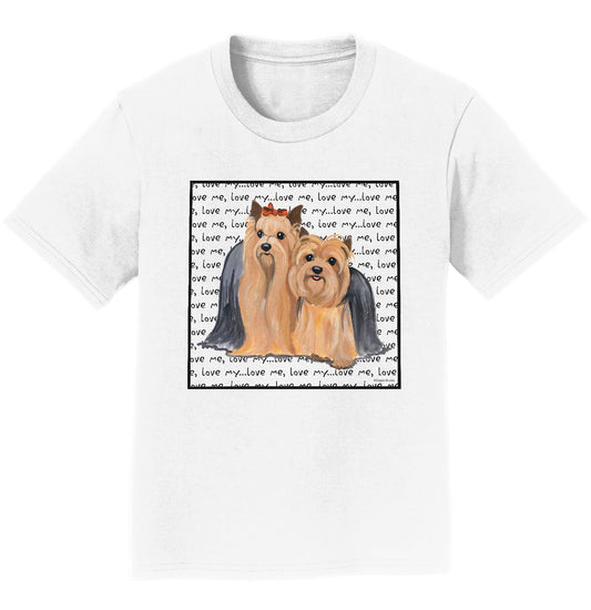 Animal Pride - Yorkie Love Text - Kids' Unisex T-Shirt
