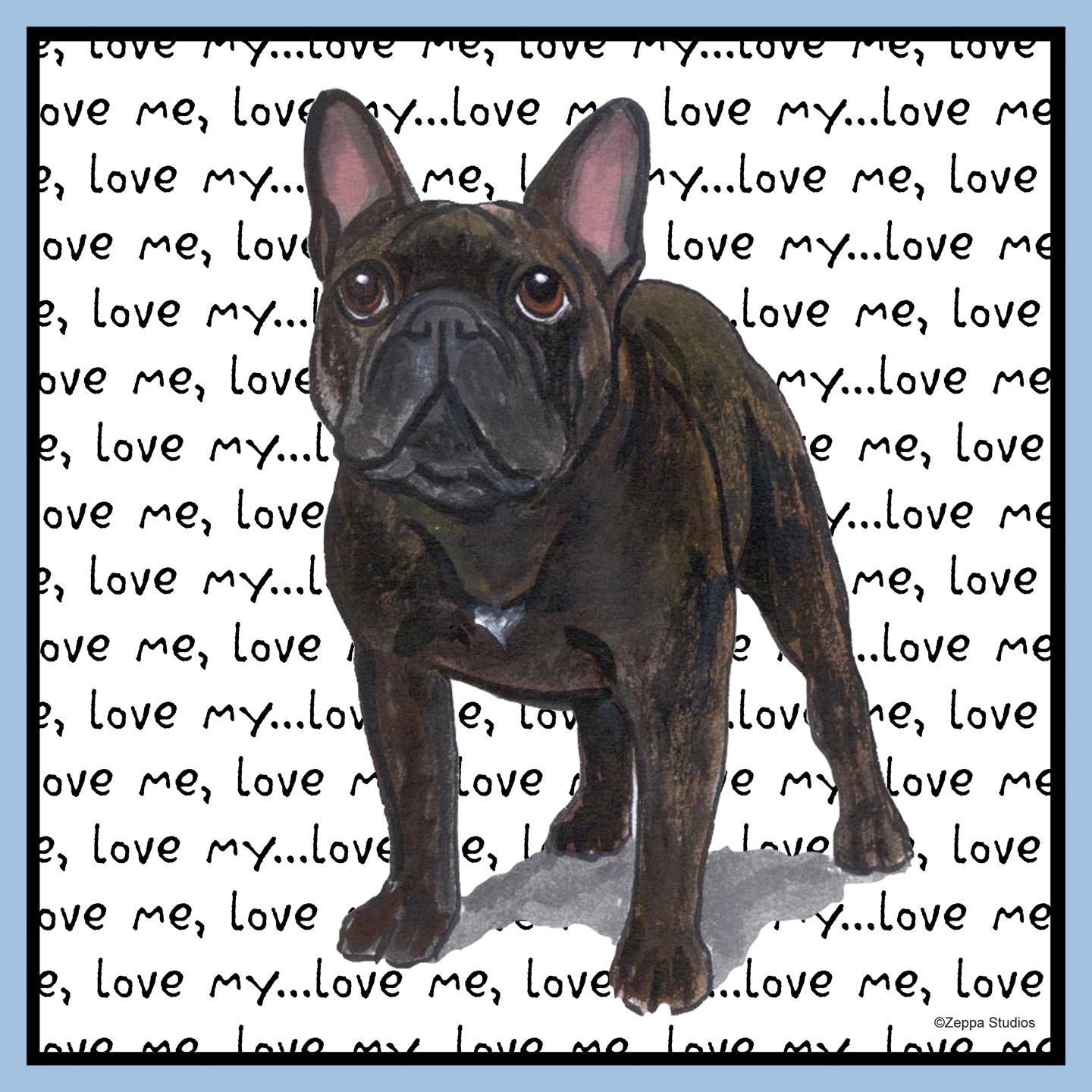 Frenchie Love Text - Kids' Unisex T-Shirt