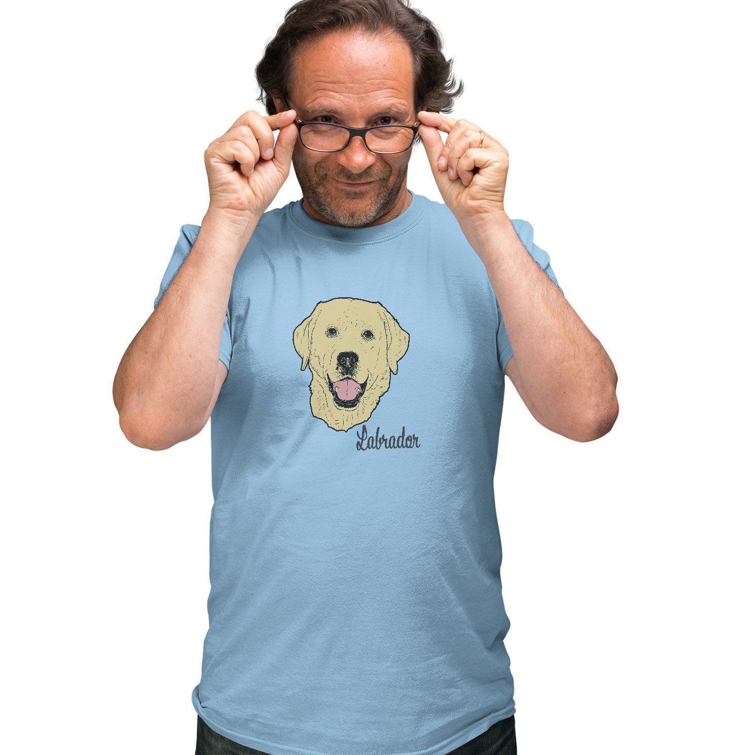 Yellow Labrador Headshot - Adult Unisex T-Shirt