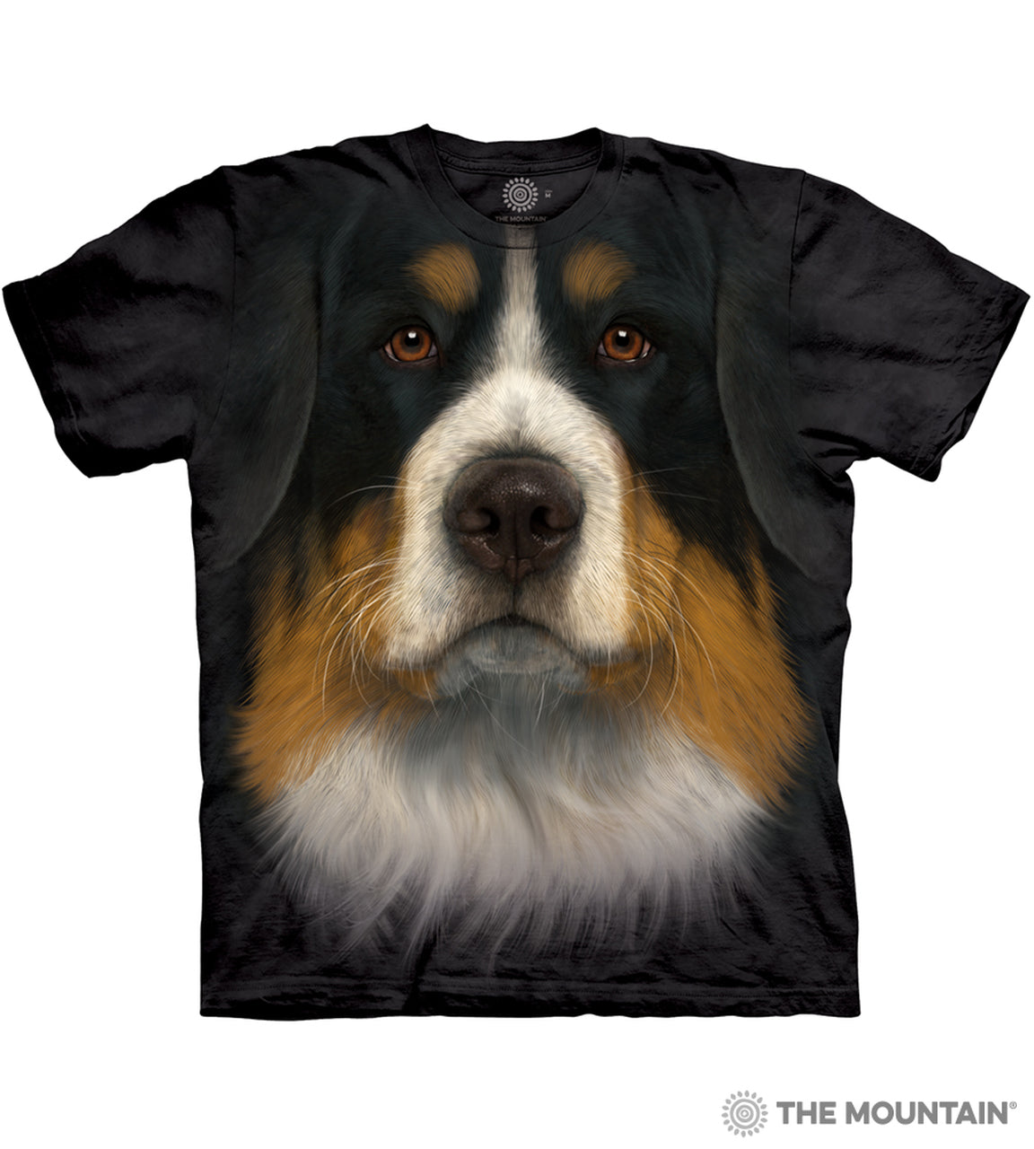 Bernese Mountain Dog Face - The Mountain - 3D Dog T-Shirt