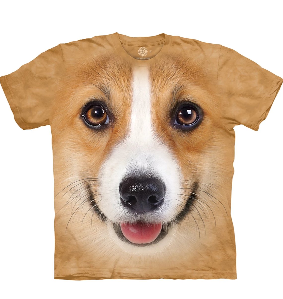 Corgi Face - The Mountain - 3D Dog T-Shirt