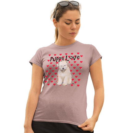 Wheaten Terrier Puppy Love - Women's Fitted T-Shirt