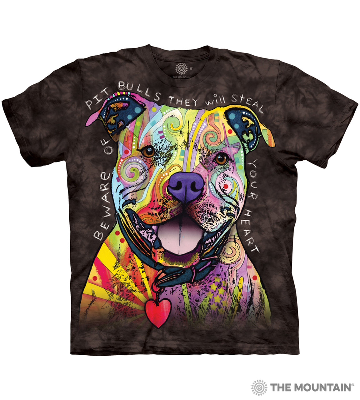 Beware Of Pit Bulls - The Mountain - Kids 3D Dog T-Shirt