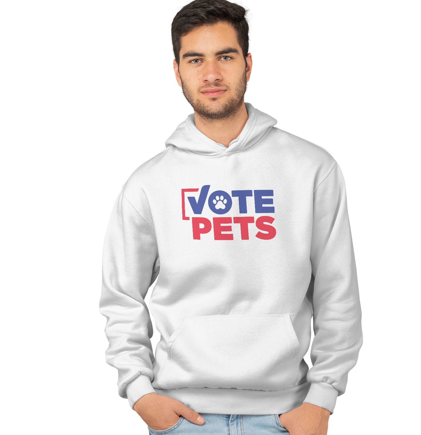 Animal Pride - Vote Pets Stacked Logo - Adult Unisex Hoodie Sweatshirt