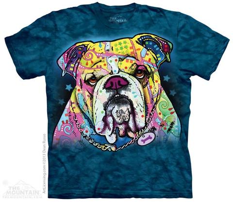 Colorful Bulldog - The Mountain - 3D Dog T-Shirt