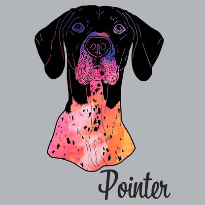 Colorful German Shorthaired Pointer Headshot - Adult Unisex Long Sleeve T-Shirt