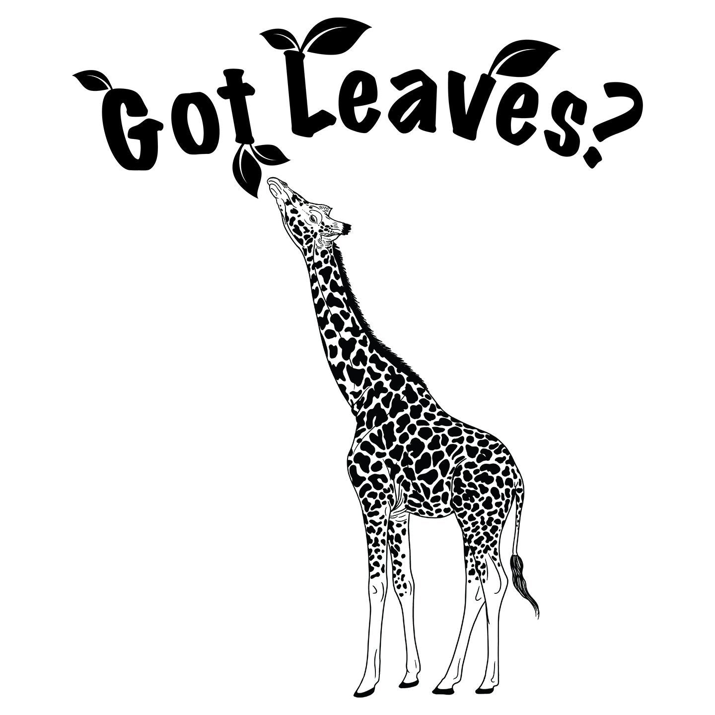 Got Leaves Giraffe - Adult Unisex Hoodie Sweatshirt