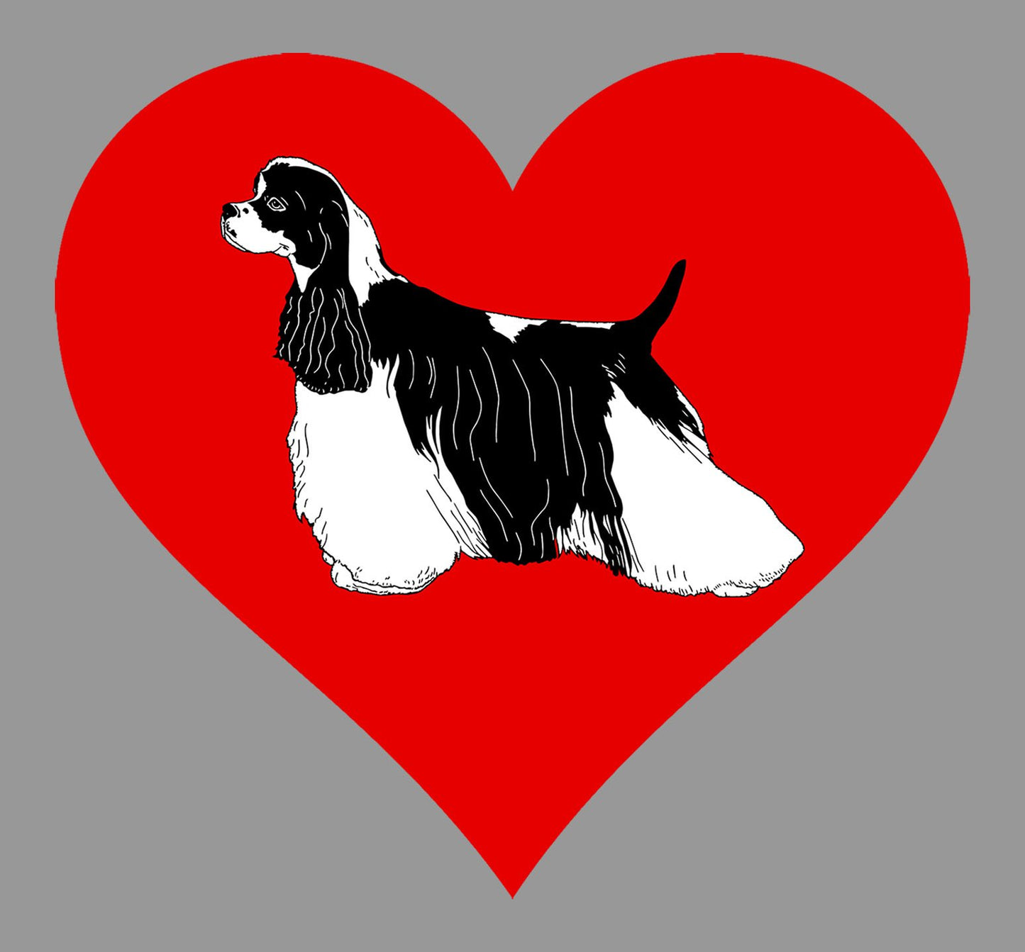 American Cocker Spaniel on Heart Left Chest - Women's Full-Zip Hoodie Sweatshirt