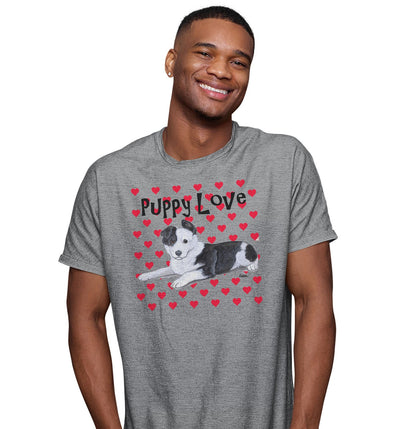 Border Collie Puppy Love - Adult Unisex T-Shirt